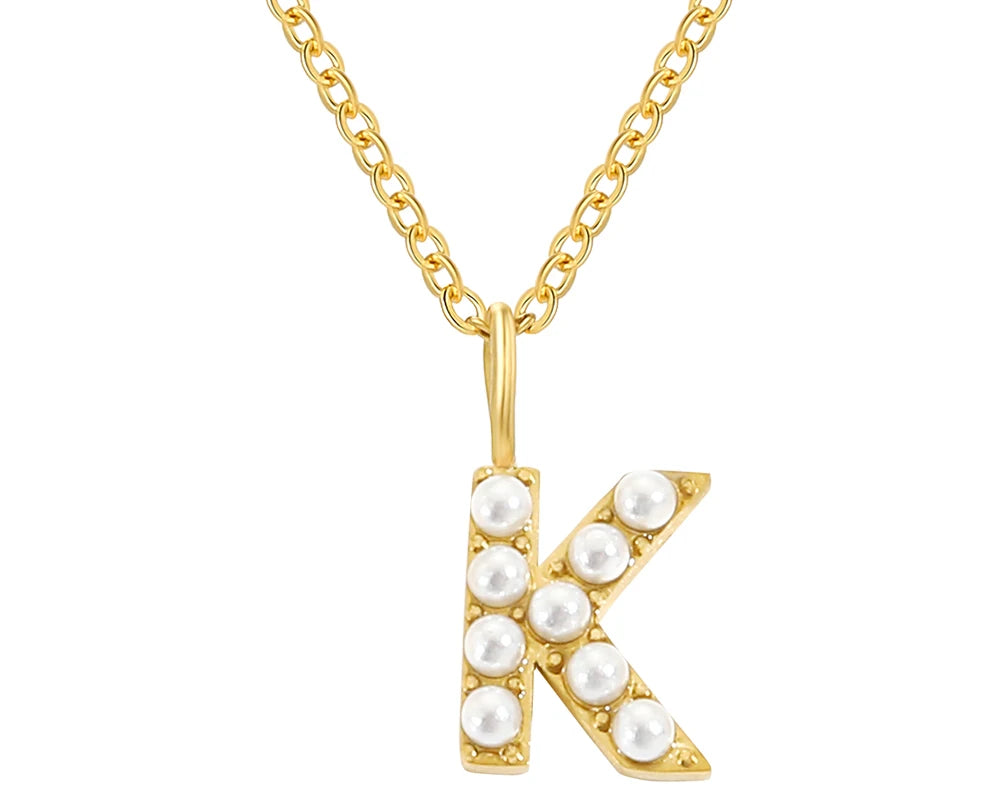 Custom Pearl Initial Necklac