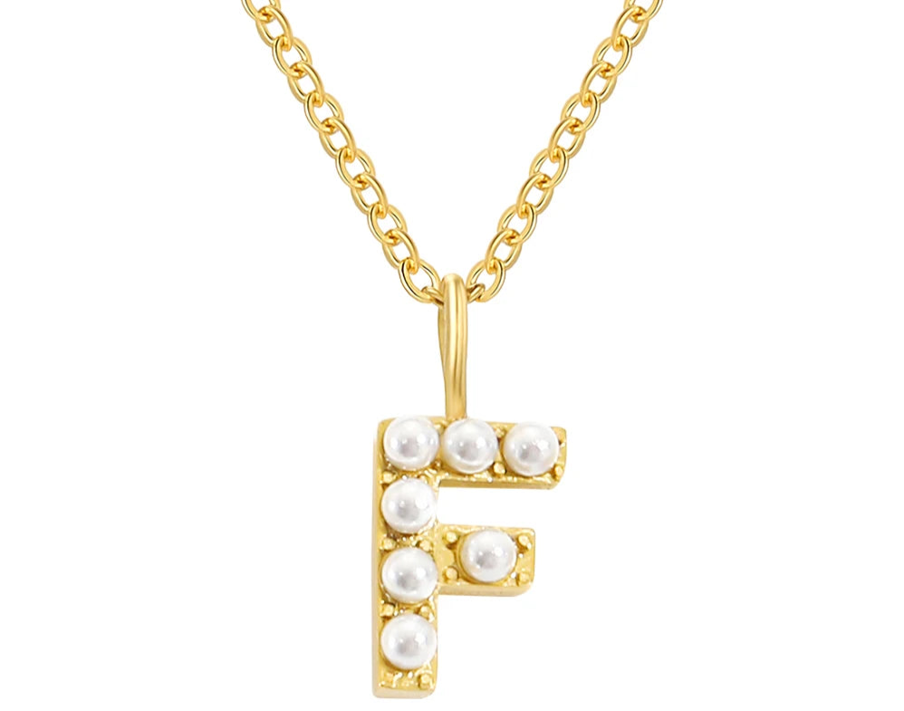 Custom Pearl Initial Necklac