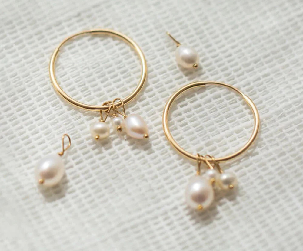 Irregular Freshwater Pearl Earrings