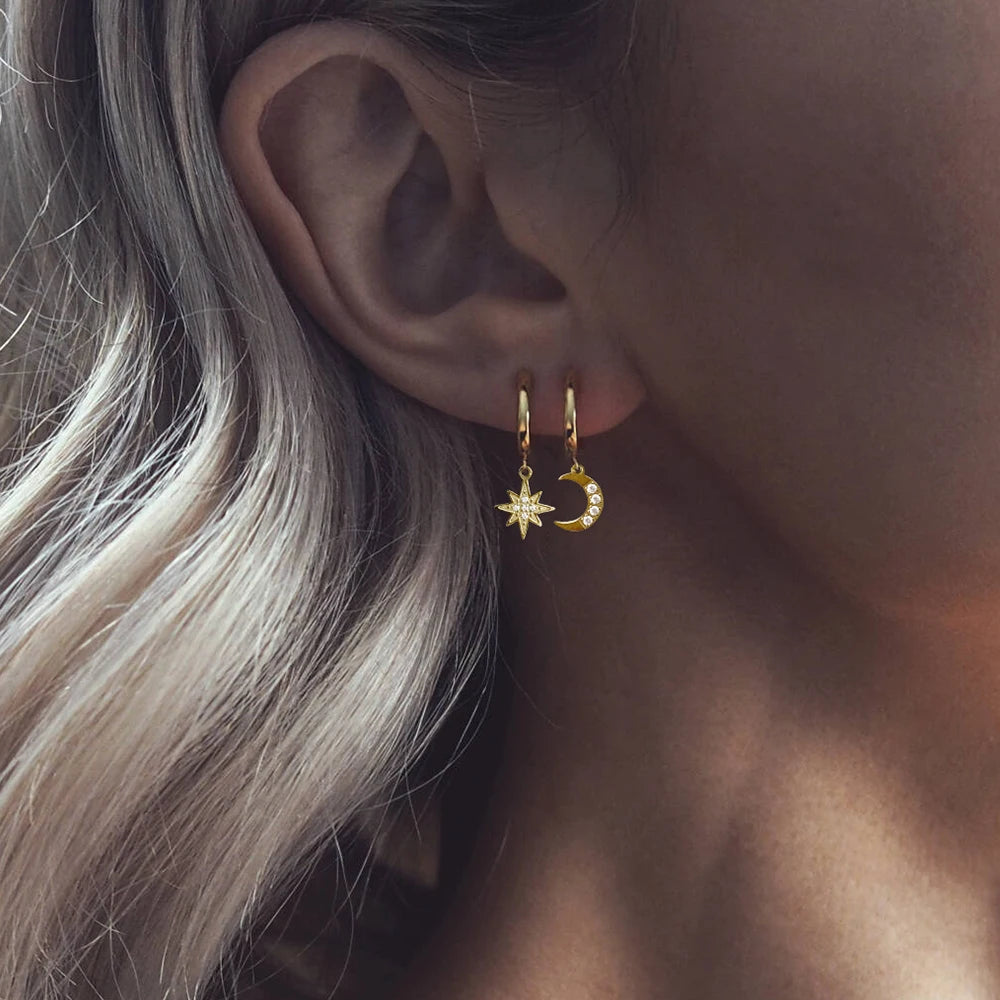 Celestial Hoop Earrings