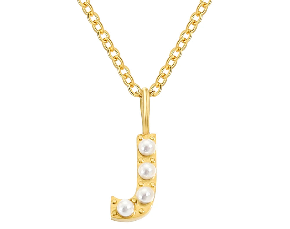 Custom Pearl Initial Necklac