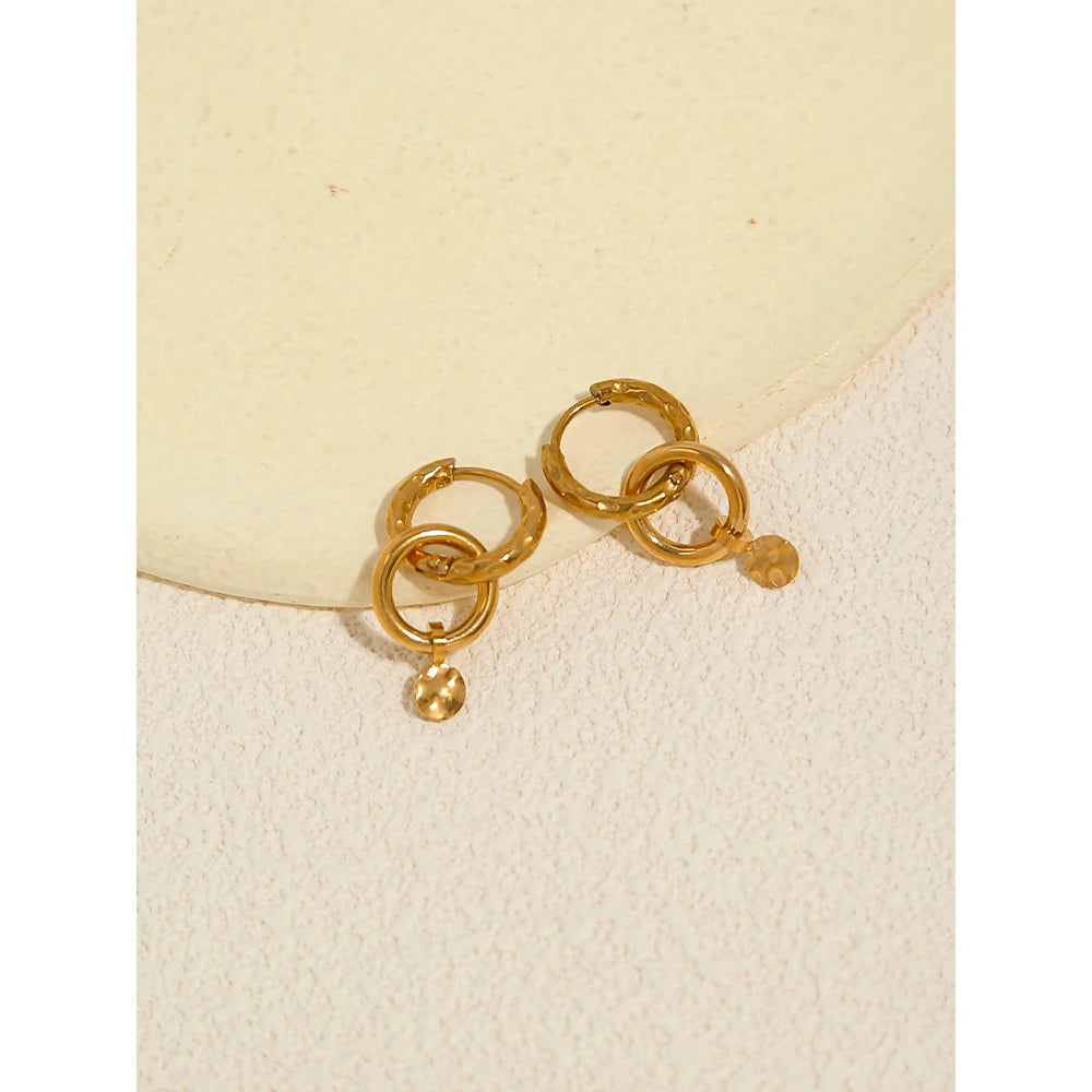 Vintage Gold-Plated Drop Earrings