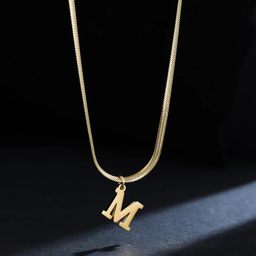 Alphabet Pendant Necklace