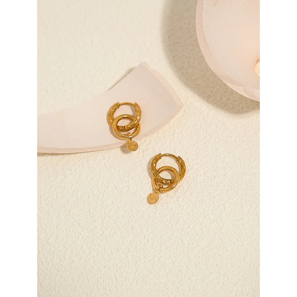 Vintage Gold-Plated Drop Earrings