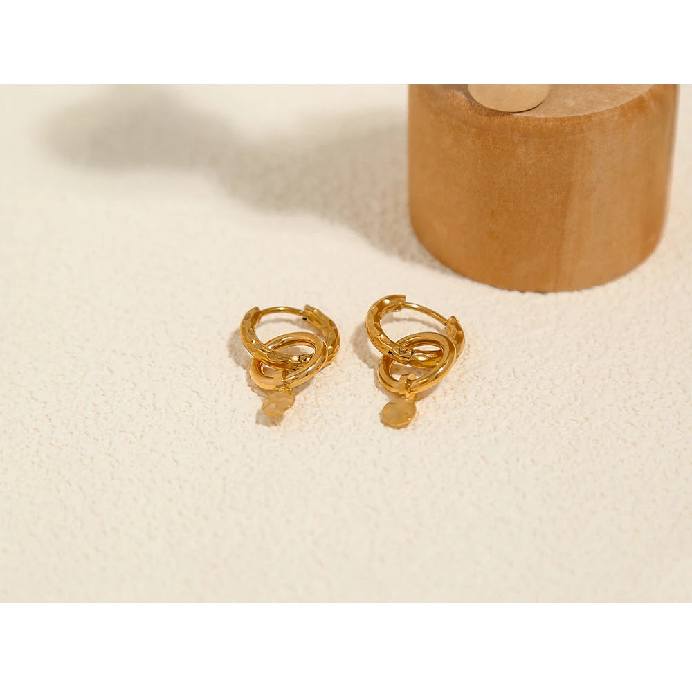 Vintage Gold-Plated Drop Earrings