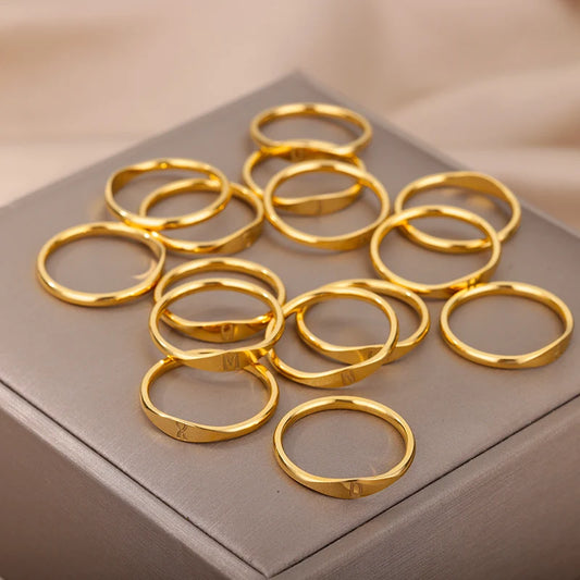 Stackable Initial Letter Rings