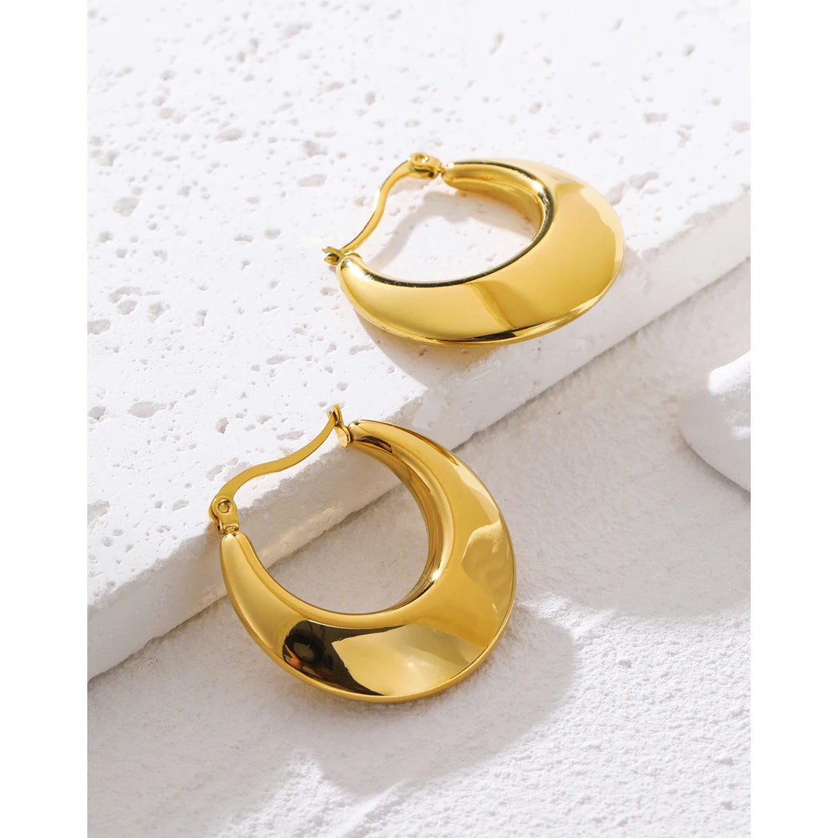 Luxe 18K Gold Chunky Hoops