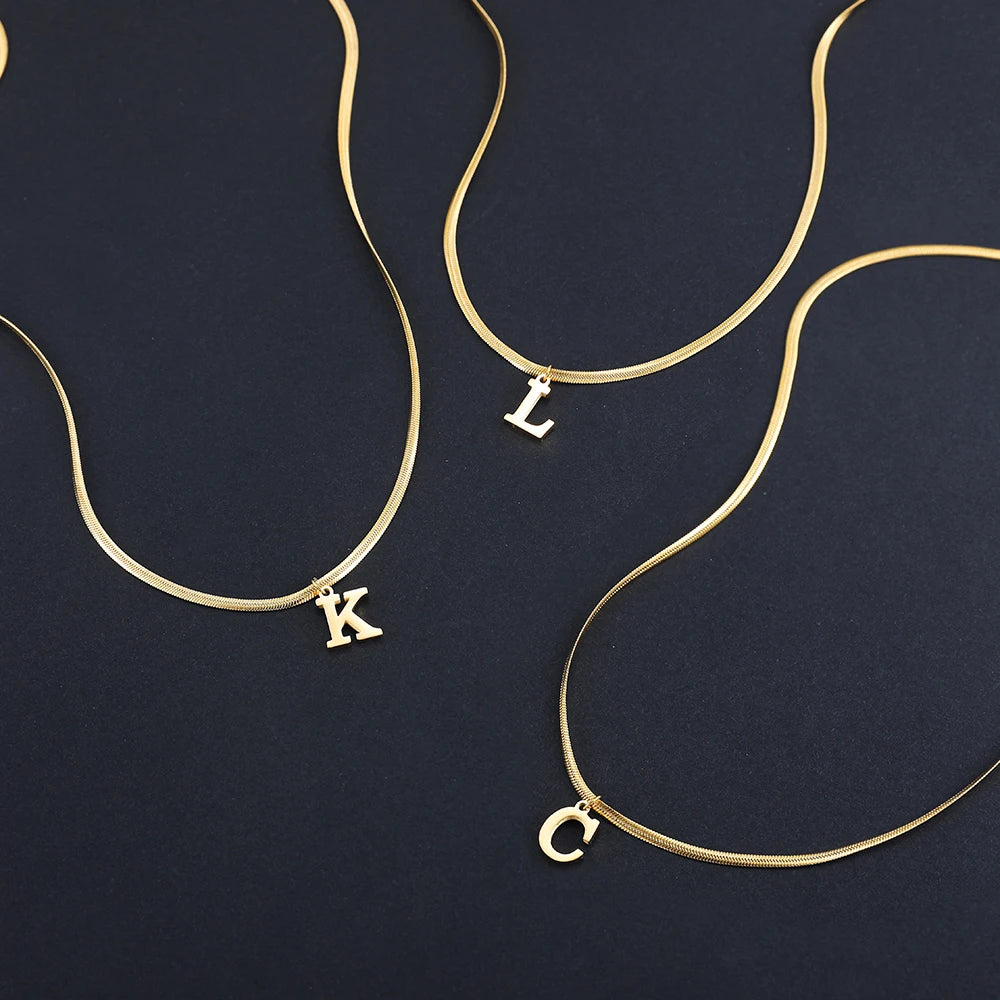 Alphabet Pendant Necklace