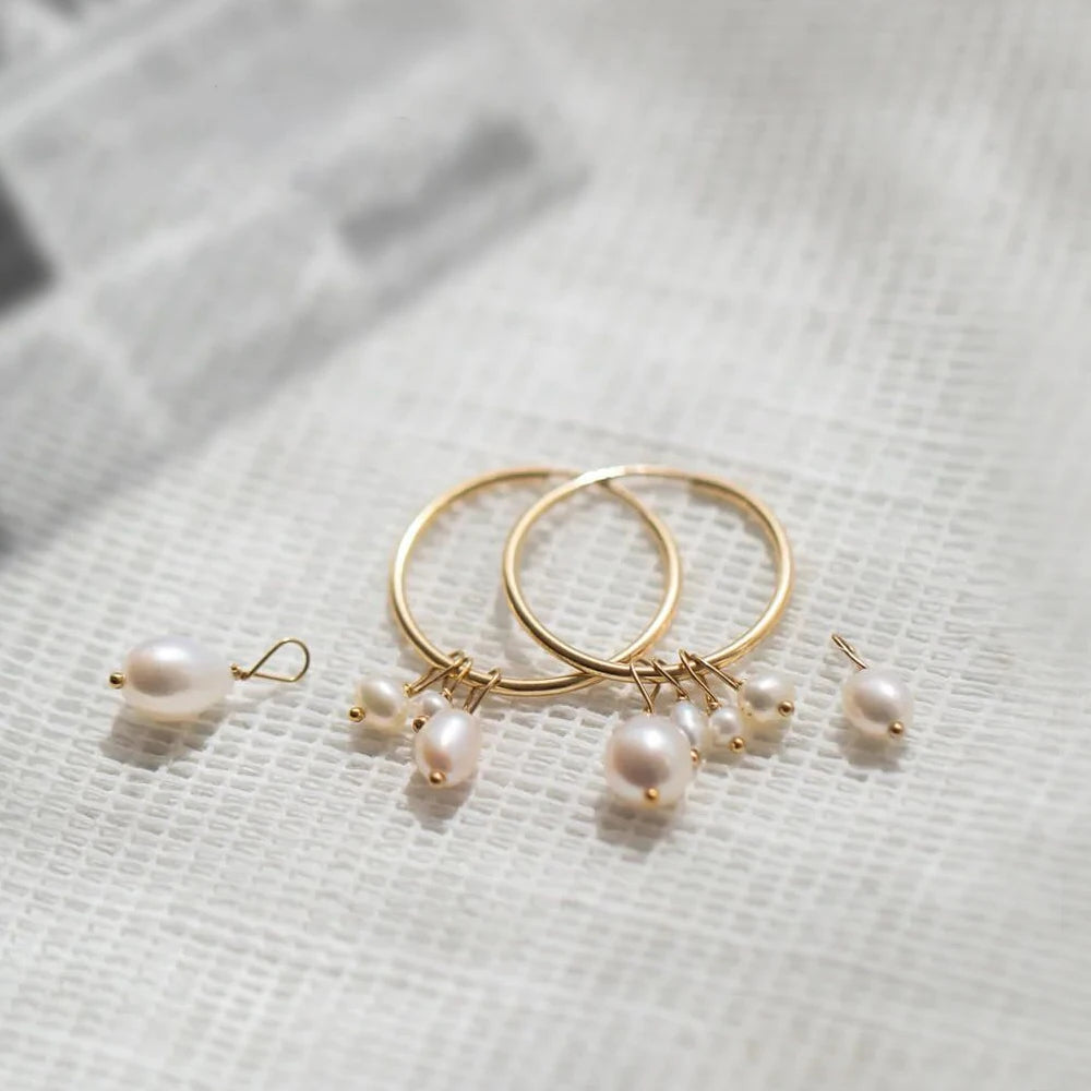 Irregular Freshwater Pearl Earrings