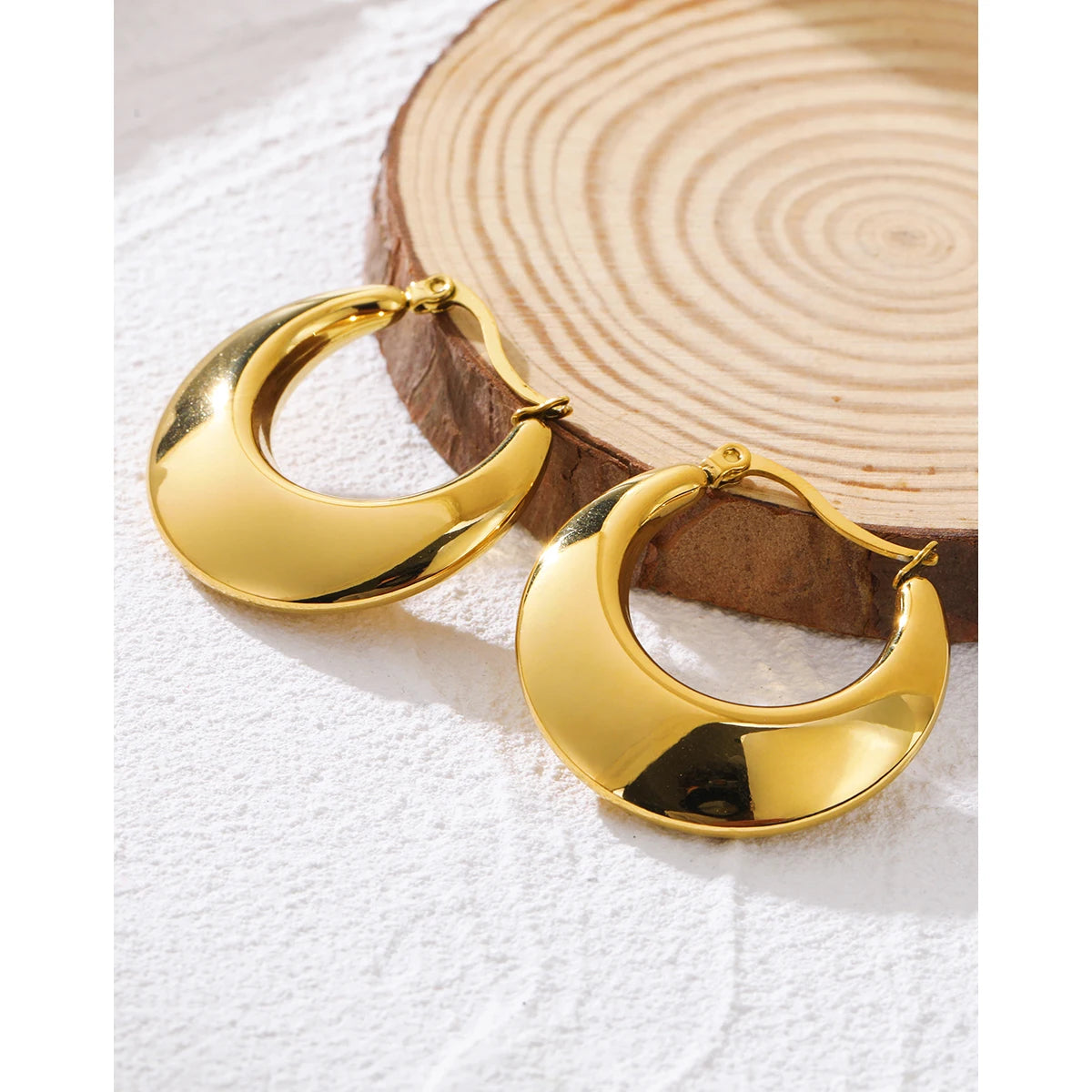 Luxe 18K Gold Chunky Hoops